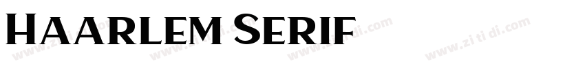 Haarlem Serif字体转换